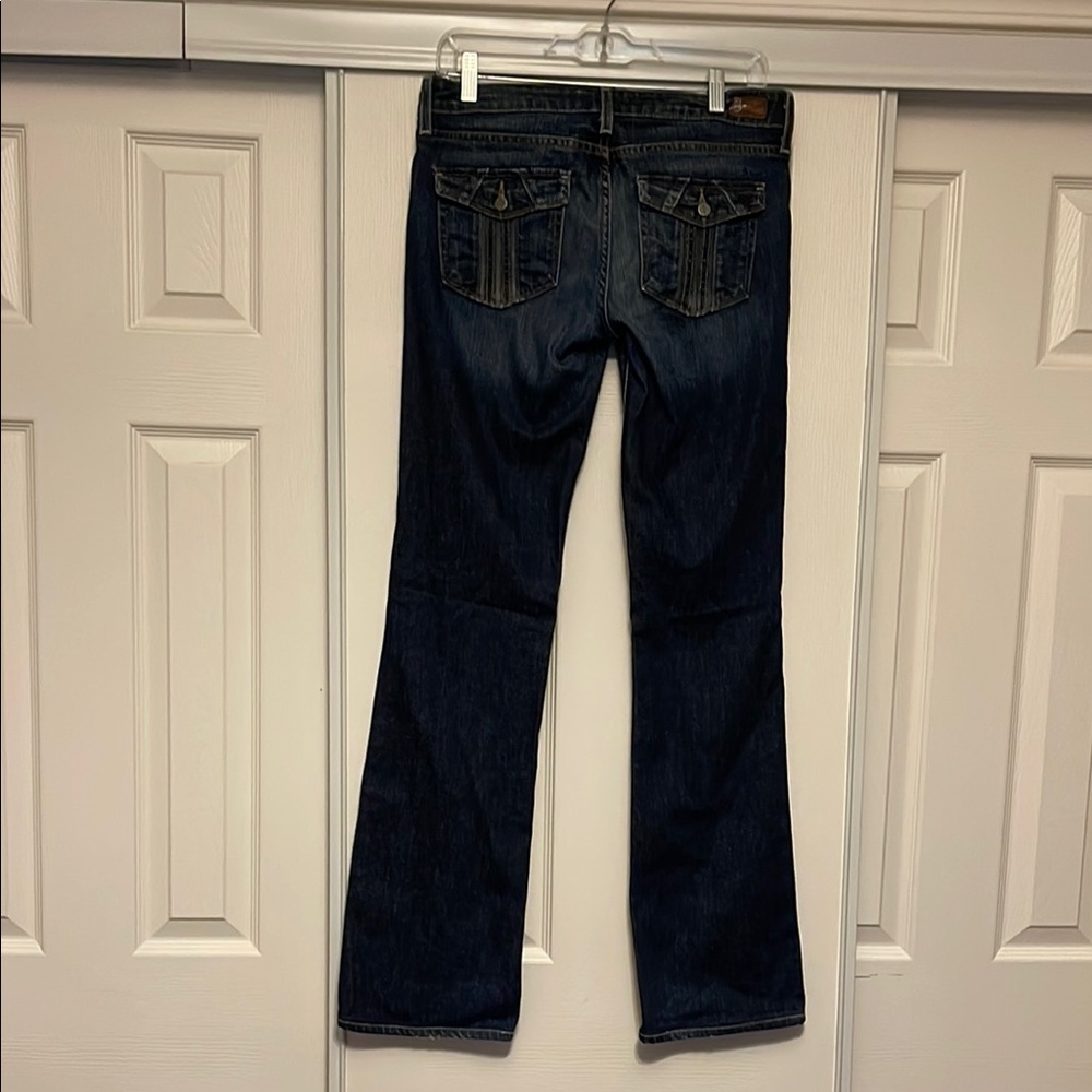 PAIGE Blue Flare Wide Leg Jeans - Picture 5 of 5